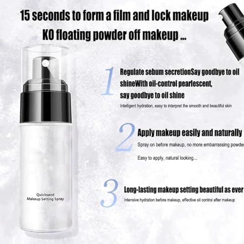 Spray Fijador De Maquillaje - Cosméticos Anti-Marrones Para Todo Tipo De Piel | Spray Para Fijar El Acabado Del Maquillaje Facial,Para Novia Mujeres Madre Esposa Boda Viajes Citas Escenario - imagen 5