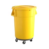 Vista 50 de Bote de basura comercial redondo de 44 galones en color gris