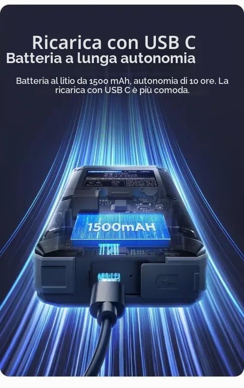 FNIRSI LPM10 - Tester Cavi di Rete Multifunzionale con PoE, NCV e Tracciamento – Misurazione Lunghezza, Wiremap RJ45/RJ11, Display TFT 2,4” – Istruzioni in Italiano