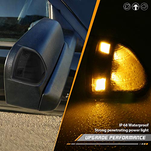 Luces LED para espejo lateral con lente de cubierta ahumada para Dodge Ram 4500 5500 5