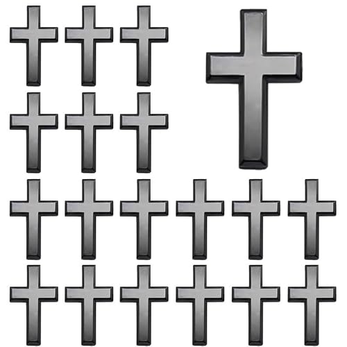 10/50/100pcs Black Cross Pin - Classic Christian Symbol Brooch, Durable Metal Alloy, Suitable for Priests and Believers (10)