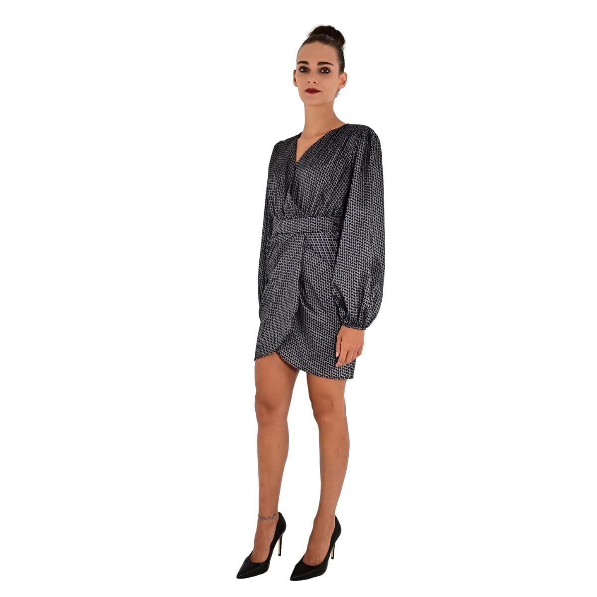 VICOLO abito donna nero grigio TZ0822