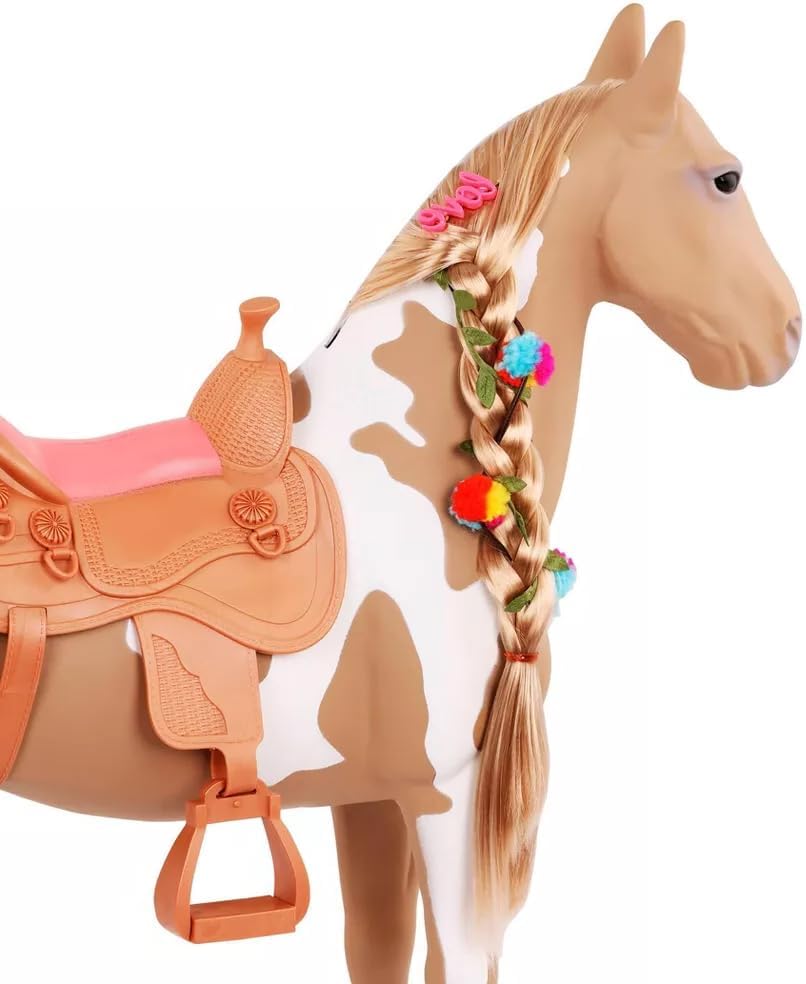 Our Generation Palomino 20" Hair Play Horse - Toys, Horse, Equestrian Accessories, & Pets for 18" Dolls- for Age 3 Years & Up