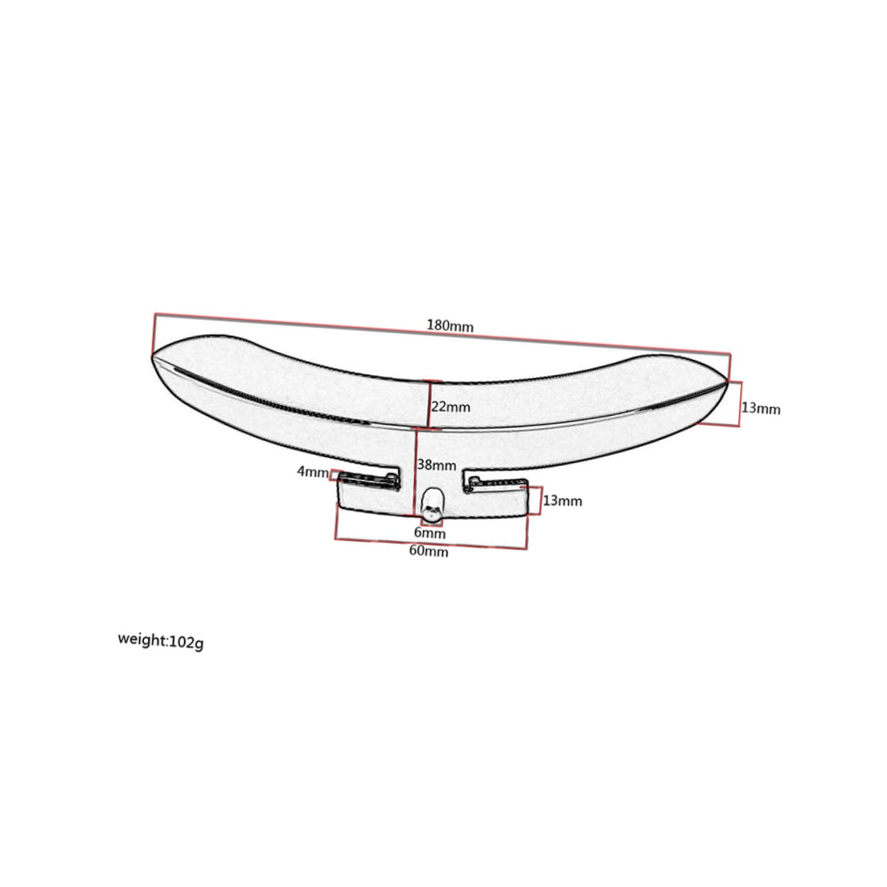 BESPORTBLE Plate Banjo Armrest in Chrome Zinc Alloy Single Leg Banjo Replacement Parts Mirror Finish