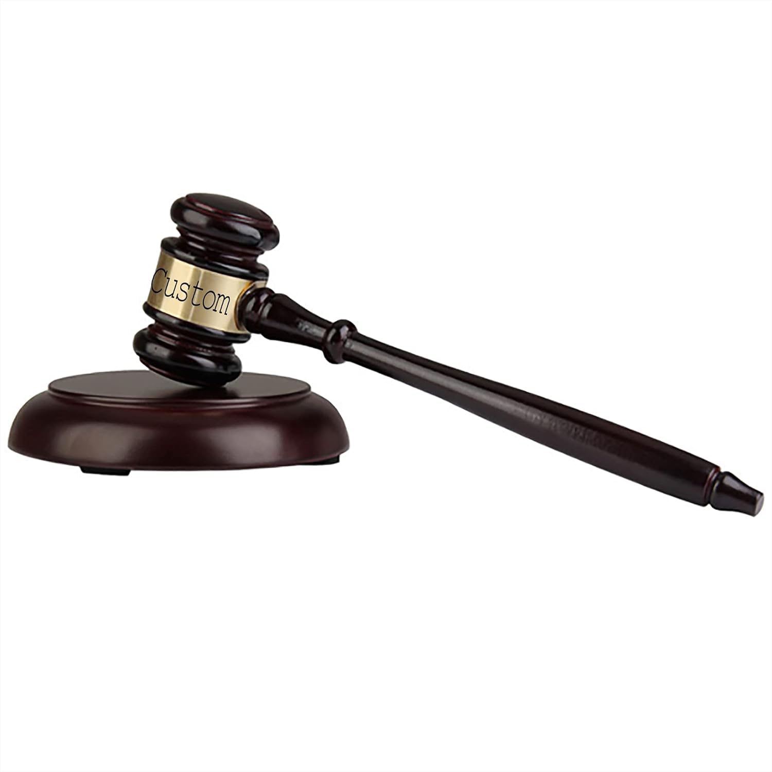 Marteau en bois personnalisé et bloc de son carré pour juge