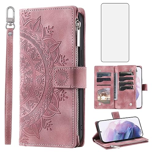 Housse Samsung S22 5G fleur mandala, l'accessoire chic pour vos sorties urbaines