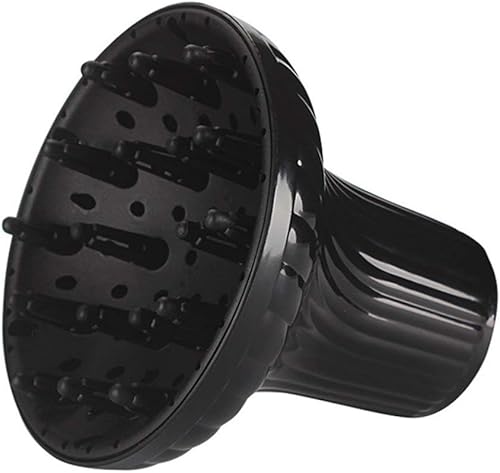 CHUNCIN - Difusor de pelo universal para secador de pelo, accesorio para cabello rizado y lacio, ondulado (negro)