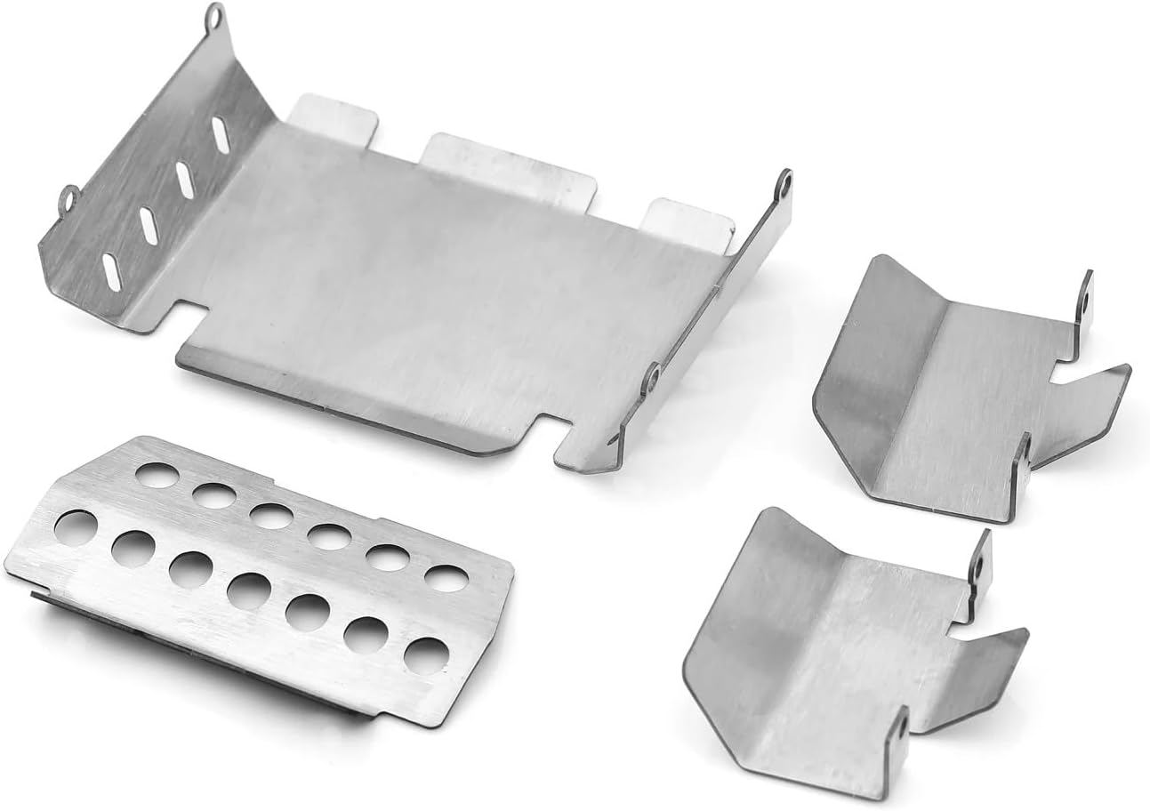 for FMS FCX10 Metal Stainless Steel Chassis Armor Guard Protection Protector Skid Plate 1/10 RC Car Upgrade Parts