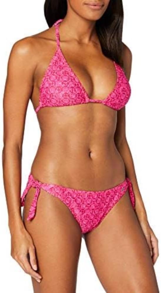 FIREFLY Damen Bikini-Hose – Rosa, Mit Allover-Muster, Seitlicher Schnürung, Schnelltrocknend, PFC-frei