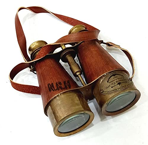 Binocular Náutico de Latón y Cuero para Adultos y Niños