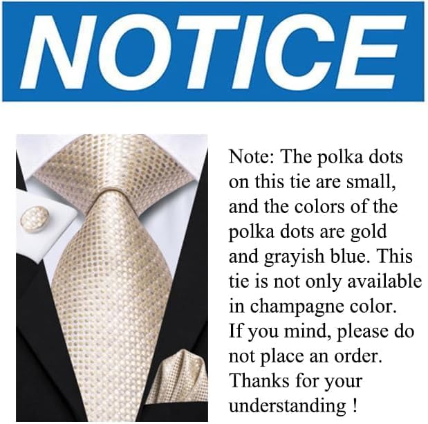 Hi-Tie Mens Tie Set Silk Striped Woven Necktie with Lapel Pin Pocket Square Cufflinks Set for Wedding Party - Image 4