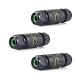 YETOR Junction Box Outdoor,IP68 M16 2Way 2Core Electrical Cable Connector for 3.5-7mm Wire Range(AC 400V, 17.5A) Quick Repair Extend Power Cables Waterproof Connector.(3PCS)