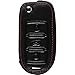 Produktbild PhoneNatic Echtleder Classic Schlüssel Hülle kompatibel mit der VW Sagitar 3-Tasten Fernbedienung in schwarz Klappschlüssel 3-Key