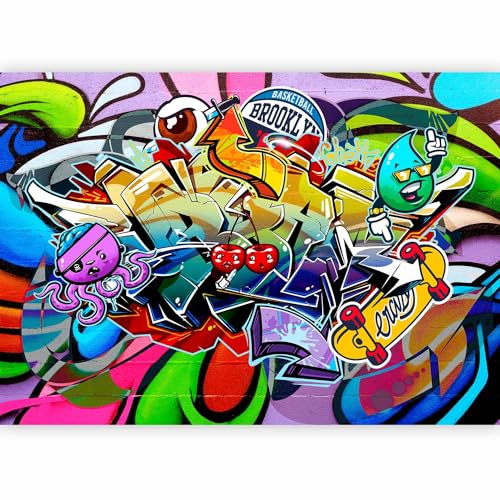 artgeist Wall Mural Graffiti 135x101 in - Peel and Stick Self-Adhesive Wallpaper Removable Large Sticker Foil Wall Decor Print Picture Image Design Street Art Urban Mural i-C-0179-a-a