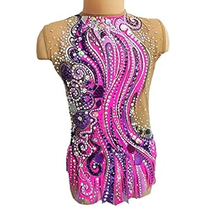 HGWBFB Ritmische Gymnastiek Turnpakje Prestaties Meisjes Vrouwen Competitie Spandex Mouwloze Hoge Elasticiteit Professionele