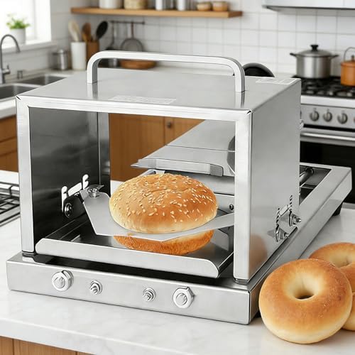 Bread Slicer for Homemade Bread, Commercial Bagel Slicer with Stainless Steel Blade, for Bagels, Rolls & Bread