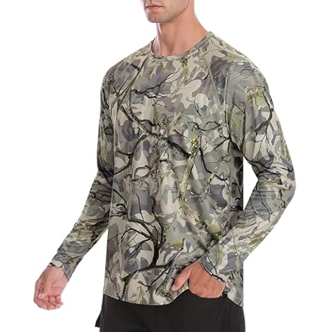 FISHEAL Men's Lightweight Camo Hunting Shirt Cover