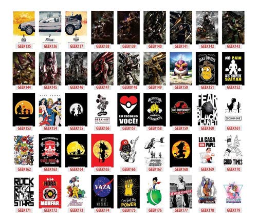 Kit 60 Placas Decorativas Mdf - Heróis - Geek - Marvel - Dc