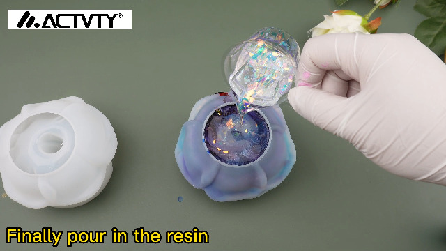 Voyyphixa Rose Ring Holder Silicone Mold - Resin Craft Mold For DIY Jewelry Dish, Home Decor