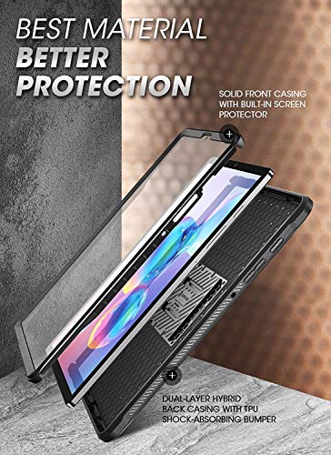 Supcase Ub Pro Series Case For Galaxy Tab S6, With Built-In Screen Protector Full-Body Rugged Kickstand Protective Case For Galaxy Tab S6 10.5 Inch Model Sm-T860/T865/T867 2019 Release (Black) #TOP2