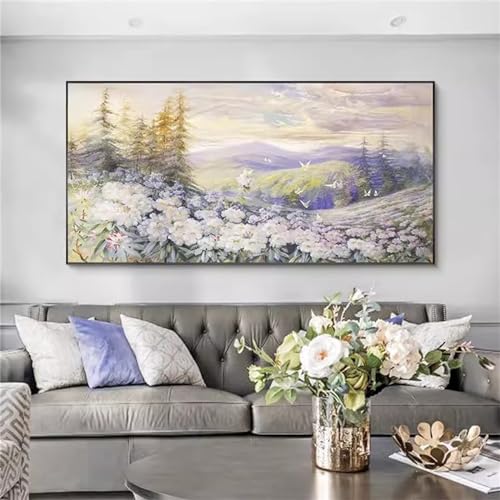 Broderie diamant grand format 90x210cm et peinture diamant adulte paysage 5D DIY