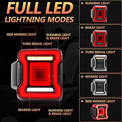 Feux arrière LED Wrangler JL pour remplacer les optiques halogènes - 2