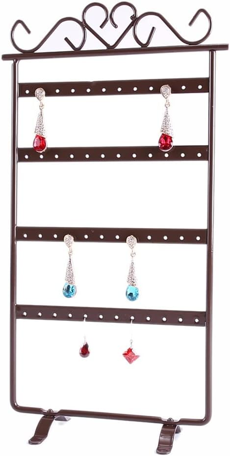 188 Hole Round Earrings Ear Studs Jewelry Display Rack Metal Stand Organizer Holder Display Showcase Shelf(white-Patch five-pointed star4)