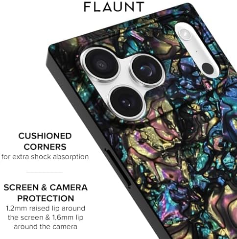 Flaunt Official Square Protective Case - Compatible with iPhone 17 Pro Max - Compatible with MagSafe & Wireless Charging - Drop-Tested & Shockproof - (Abalone Shell) - Image 7