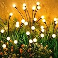 ASMAD Solar Garden Lights, 4 Pack 32 LED Solar Outdoor Lights, Outdoor Decorations Lights, Solar Swaying Lights, Firefly Lights for Patio Pathway Outdoor Decor, Big Bulb Solar Swaying Lights