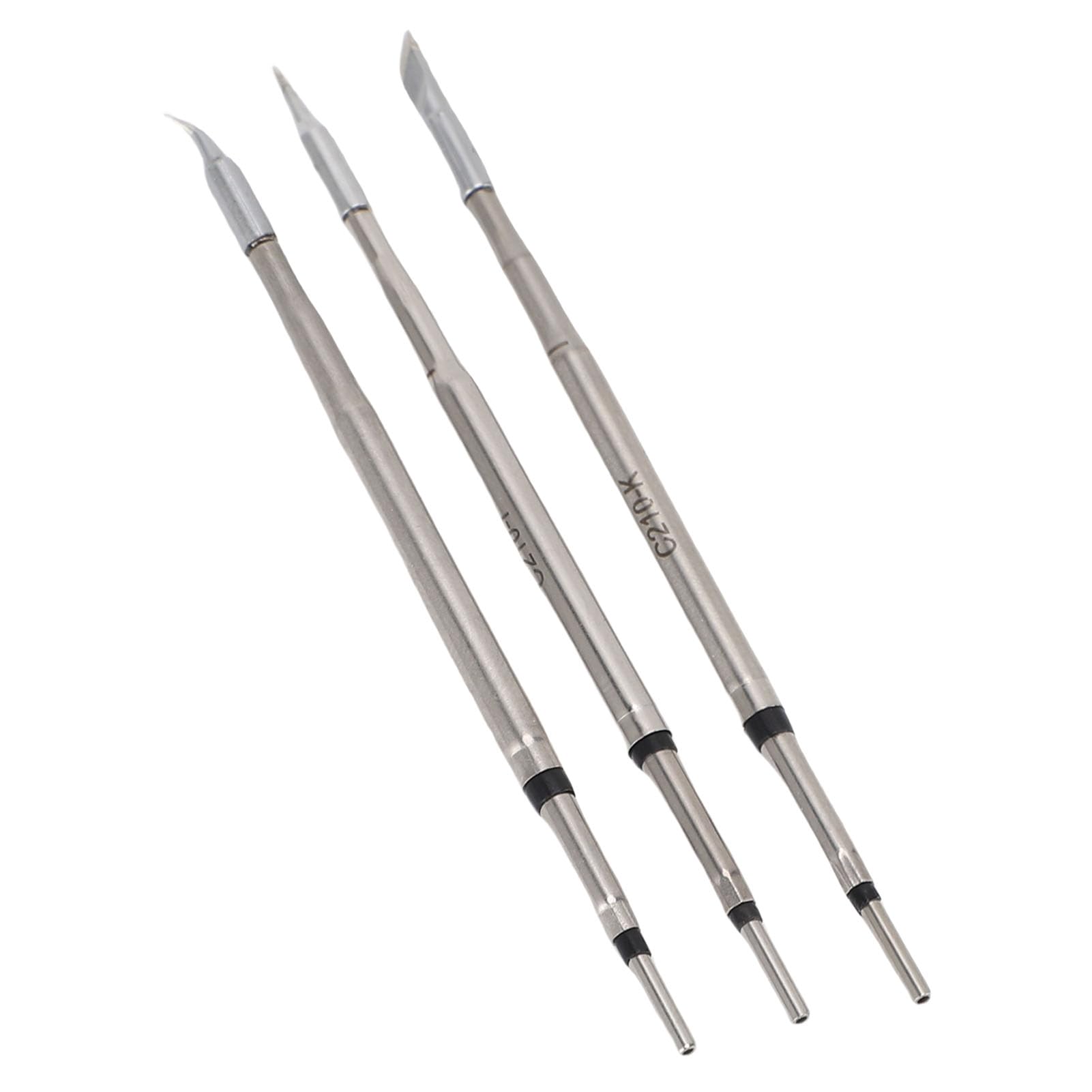 Set di 3 Punte per Saldatore, Punte di Ricambio per Saldatura Resistenti Alle Alte Temperature in Acciaio Inossidabile per C210 K I IS con Scatola di Immagazzinaggio