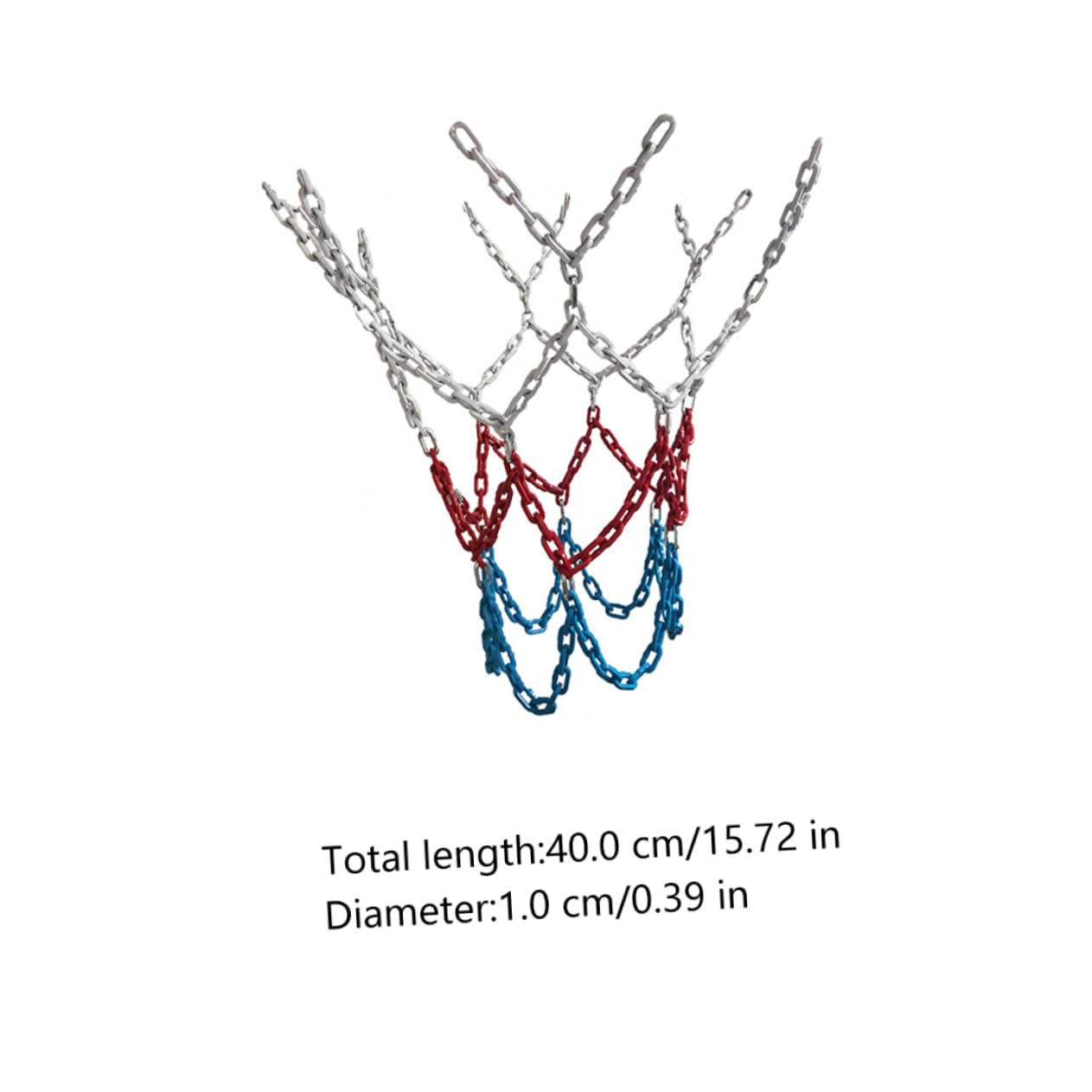 KOMBIUDA Practical Home Outdoor Basketball Nets Blue Chain 3 Colors Basketball Hoop Accessory