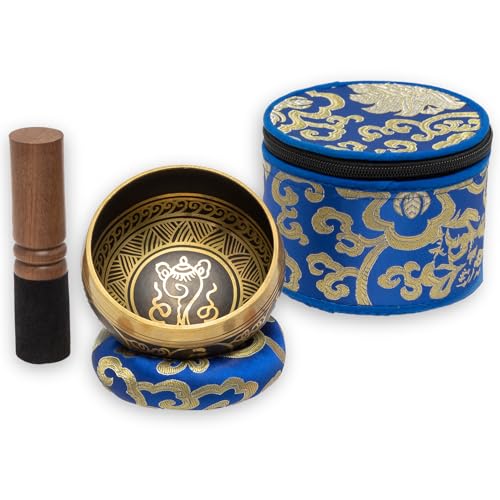 Tibetan-Singing-Bowl-Set-4--Handcrafted-in-Nepal-with-Storage-Case--Meditation-Sound-Bowl-for-Sound-Healing-Sound-Bath-Reiki-Yoga-Mindfulness-Meditation-Accessories
