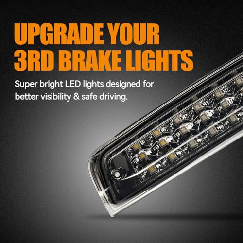 Image of Third 3rd Brake Light LED for 2009-2017 Dodge Ram 1500, High Mount Rear Brake Lights Assembly for 10-17 Ram 2500 3500, Waterproof Center Cab Lamp Cargo Stop Light