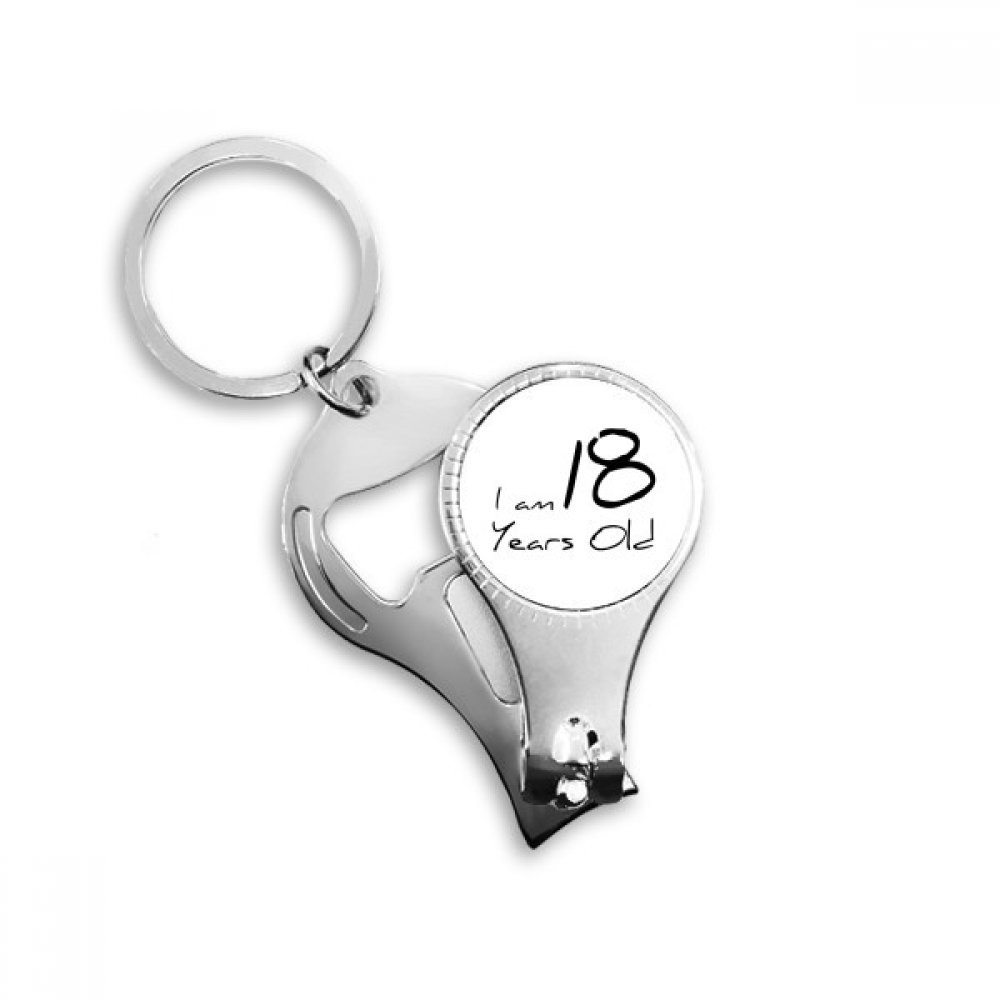 Nail Nipper Ring 18 ans avec porte-clés et décapsuleur pour stopper les ongles cassés en voyage