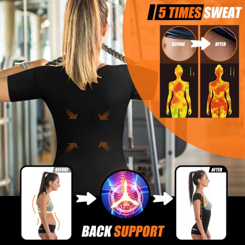 Joylivecy Sauna Suit For Women Weight Loss Sauna Shirt For Women Sweat Suit Waist Trainer Vest Fitness Body Shaper Zipper (Xx-Large) #TOP3