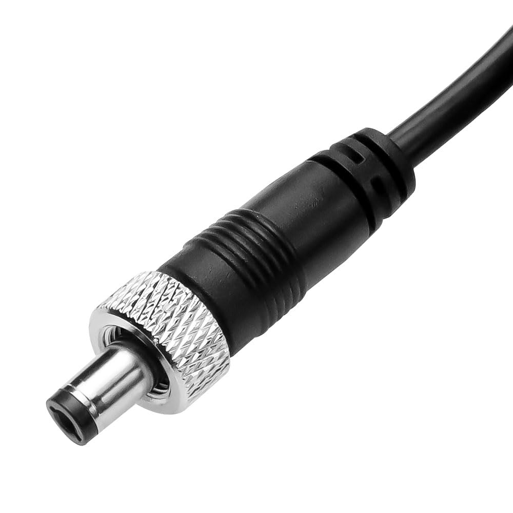 Alvin's Cables Verrouillage Adaptateur d'alimentation DC AC 100V-240V 12V 3A Universal Wall Plug Charger 5.5x2.5mm pour Atomos Ninja V,Blackmagic Video Assist,Smallhd,avec UK EU AU US PLIGS 2M/6.6ft