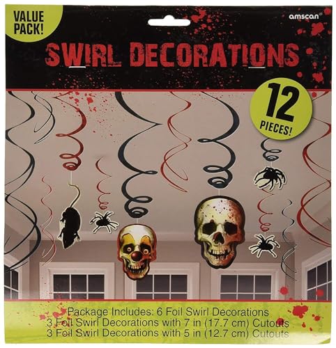 Carnaval effrayant Amscan swirl pour animer un salon d'Halloween entre amis