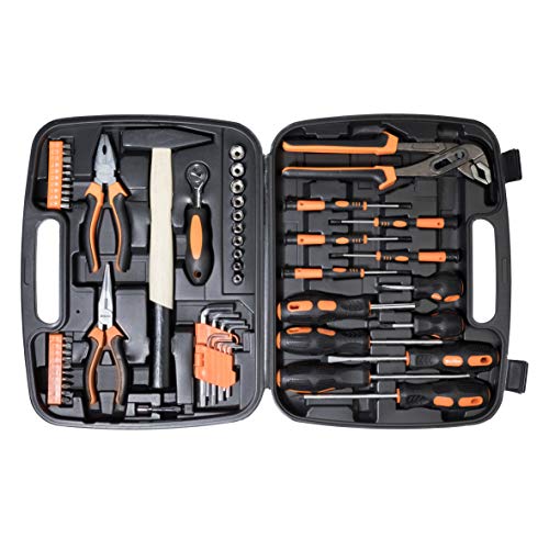 Ribelli 57 tlg Werkzeugkoffer mit Werkzeug Set Werkzeugkasten Werkzeugkiste Hammer – Bild 3