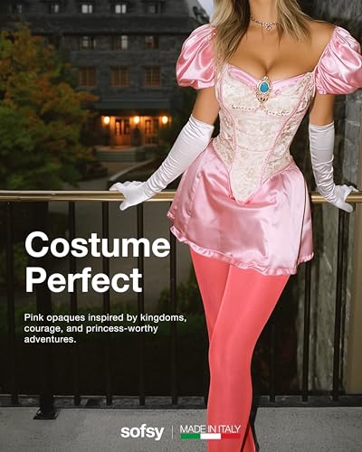 Image of sofsy Italian Rip-Resistant 40 Den Opaque Tights for Women