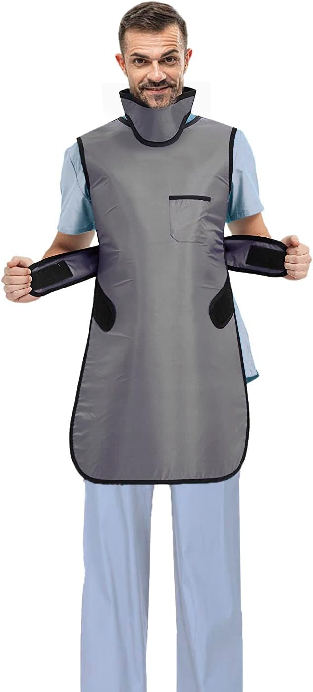 Radiation Xray Apron Shield Half Lead Apron for X-Rays 0.5mmpb with Lead Thyroid Shield Collar Lightweight