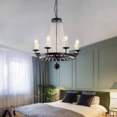 Modern Crystal Pendant Lamp for Living Room Dining Kitchen Rustic