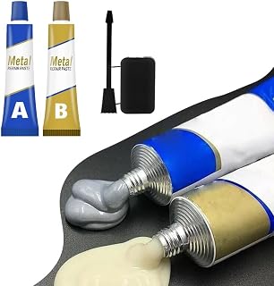 Endxedio Magic Metal Cast Iron Magic Repair Glue,Magic Welding Glue 2 Bottles,Industrial Heat Resistance Cold Weld Metal Repair Paste,for Metal,Plastic,Wood,Concrete-Miracle Welding Glue