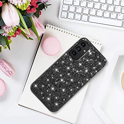 Coque de protection silicone Samsung Galaxy A13 5G noire scintillante