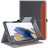 【Materiales de Calidad】La excelente mano de obra con cuero sintético de alta calidad protege Samsung Tab A8 tableta de rasguños, impactos y polvo. Las 4 esquinas de la tableta pueden disfrutar de una protección completa.
