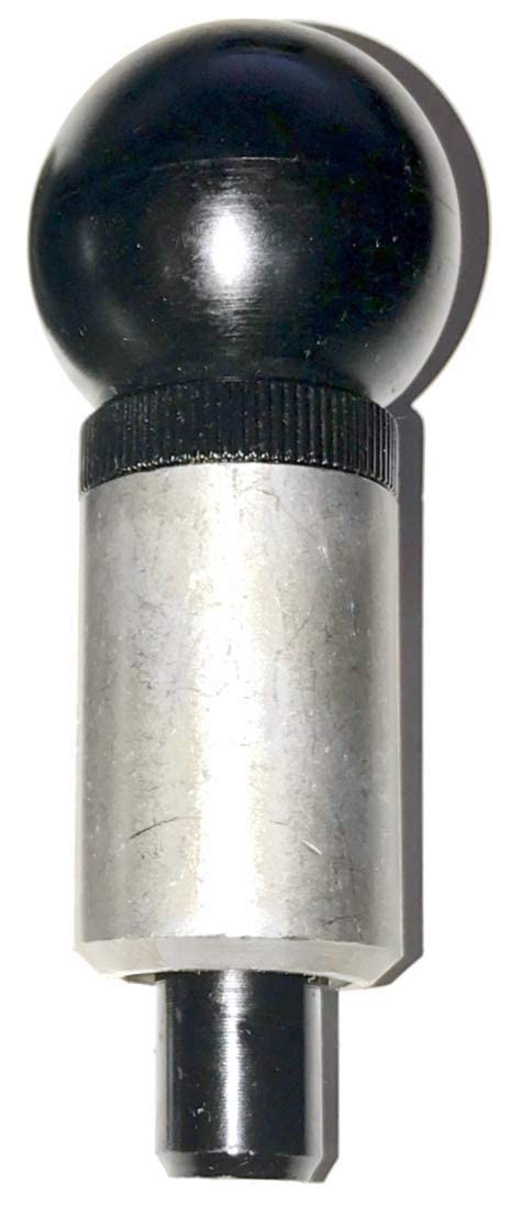 SBDs (Qty 2) 3/8" Diameter Plunger 'POP' Pull Pin | 1" Diameter x 1 1/2" Length Weld ON Steel Barrel | Zinc Pl Knurled Round Nut | Spring Loaded Brushed Steel Plunger | Hard Plastic Round Knob