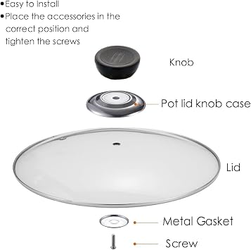 2 Pcs Universal Pot Lid Replacement Knobs Pot Lid Cover Knob Handle,Kitchen Cookware Universal Pot Lid Knob