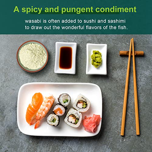 Image of Soeos Premium Wasabi Powder 8oz (227g) - Gluten Free - No Preservative - Natural Horseradish Root Powder for Sushi, Sashimi & Japanese Seasoning