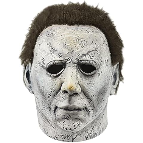 Michael Myers Mask Cosplay Horror Halloween Full Face Scary Nightmares Prop Latex Cover