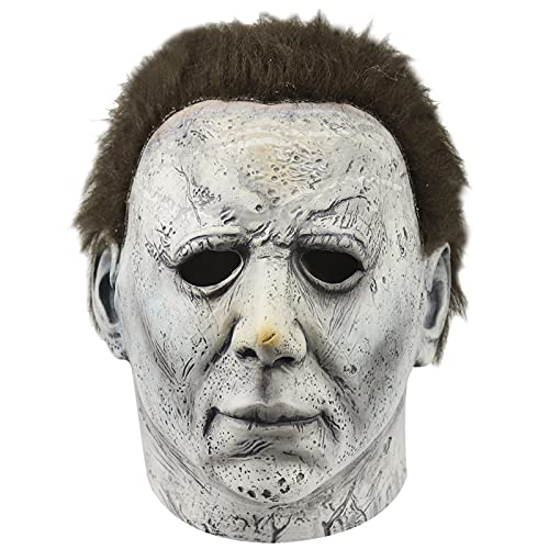 Michael Myers Mask Cosplay Horror Halloween Full Face Scary Nightmares Prop Latex