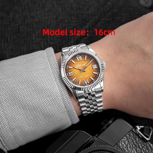Image of ADDIESDIVE 10.6 MM Luxury Watches for Men Women Roman Numerals Synthetic Sapphire VH Sweep Second Fluted Bezel Casual Wear Unisex Watch